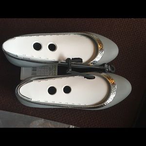 Women’s Crocs 9 Lina Diamanté flat silver